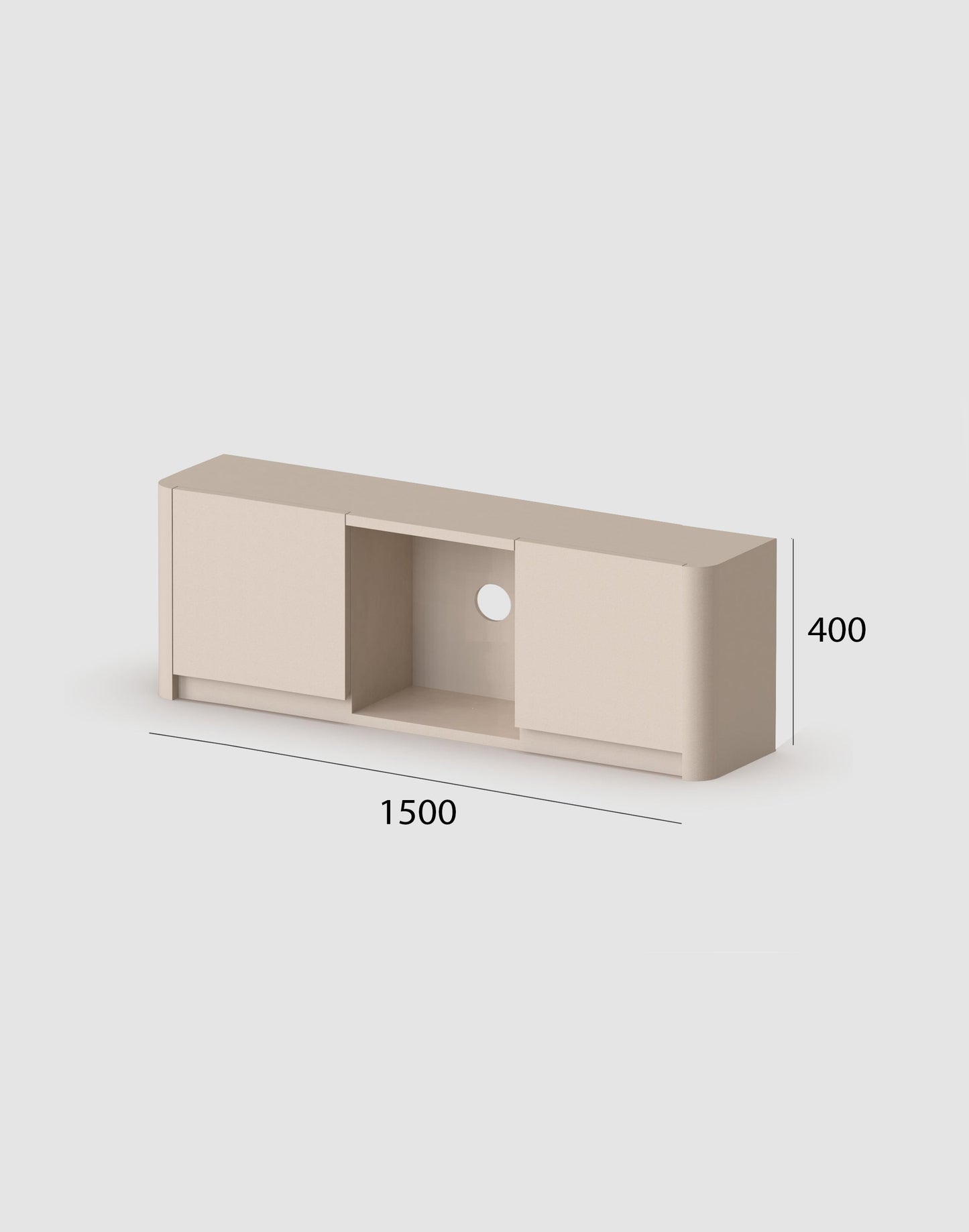 Tenacity Rounded Sides TV Cabinet 1006
