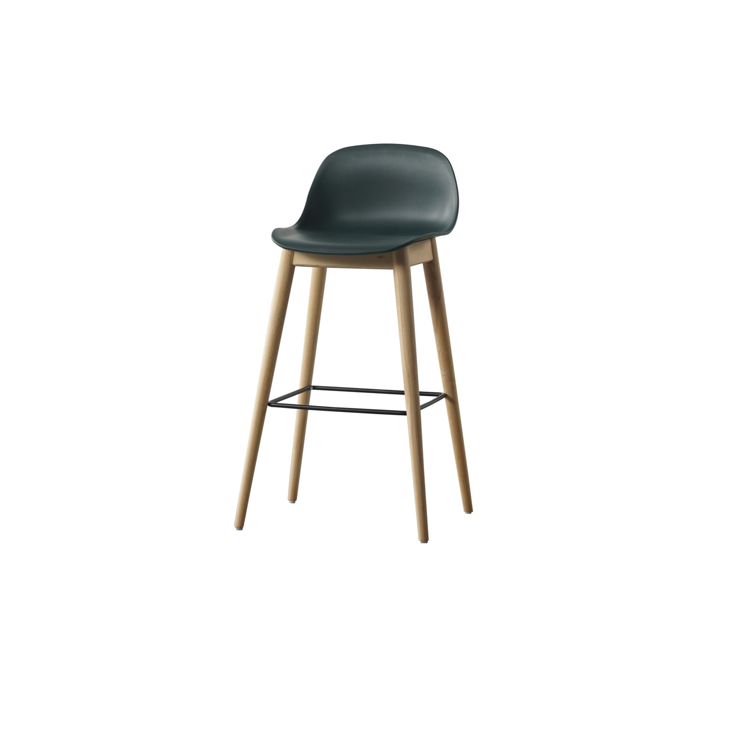 Barm Bar Chair with Wood Legs